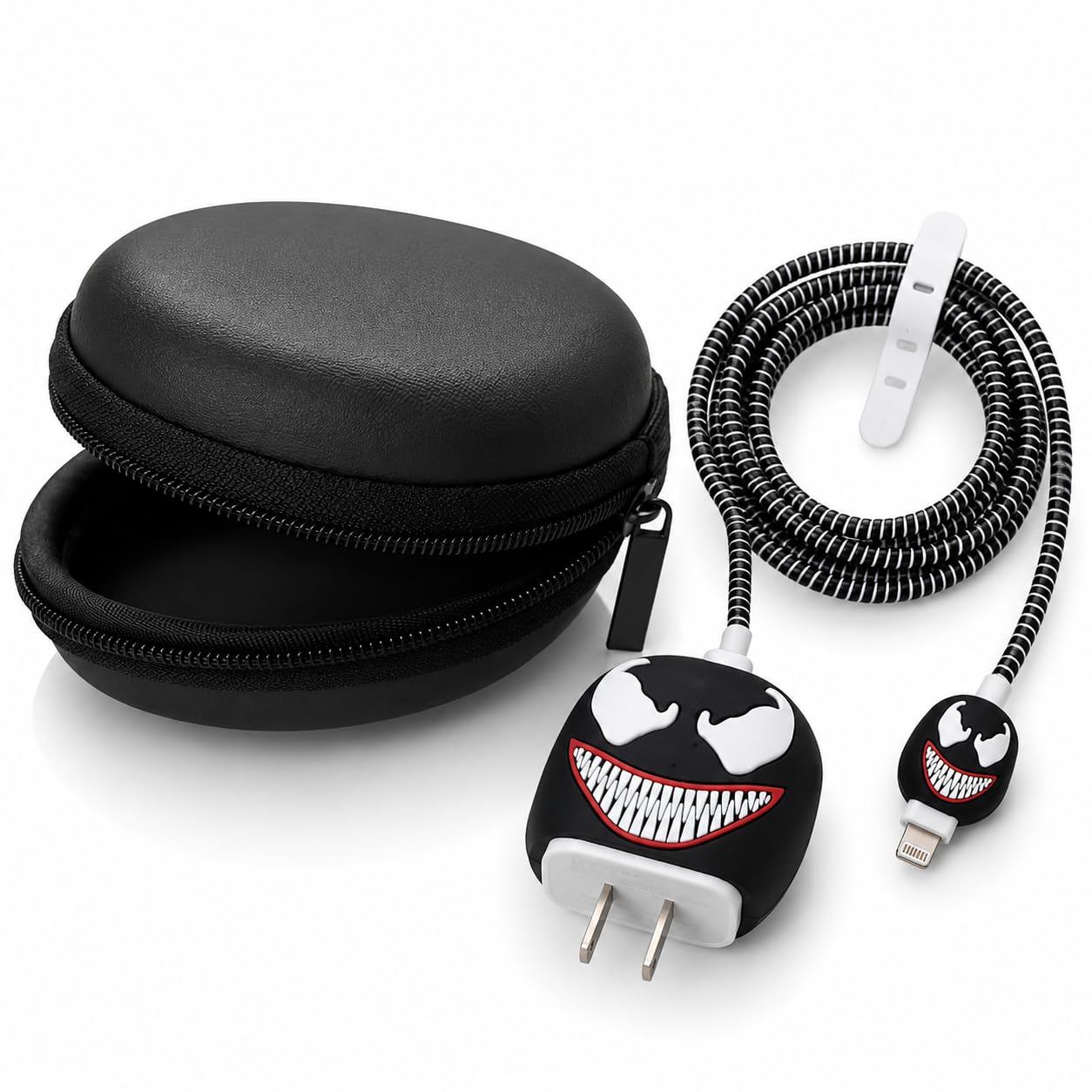JAMPOD iPhone Charger Case - Cute Black Cat Protection -5