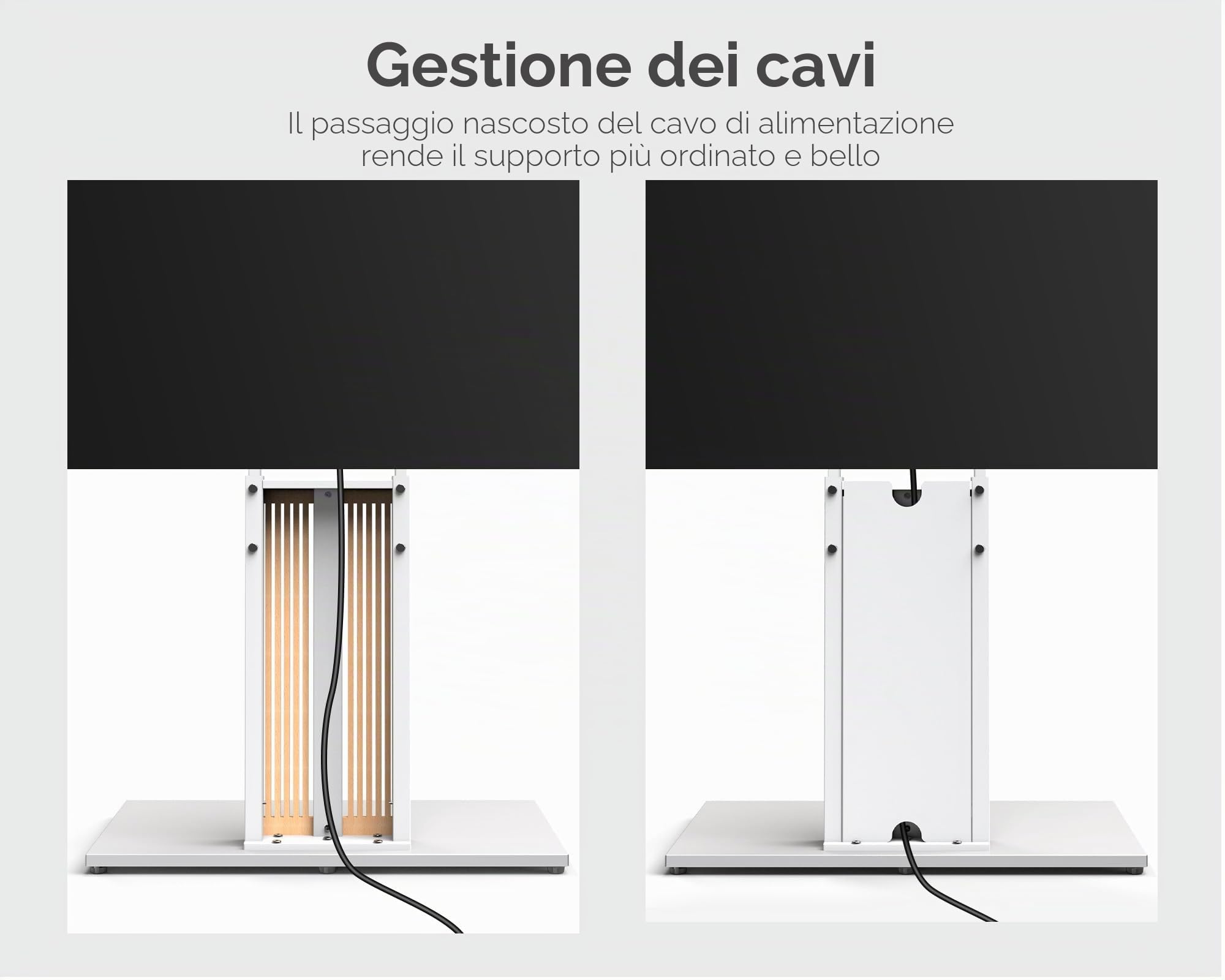 FITUEYES Supporto TV da Pavimento per 55" - 88" Regolazione Angolo ± 30° Porta TV da Terra Mobile Portata Massima 60kg Massimo VESA 600 * 400mm Serie ZEN