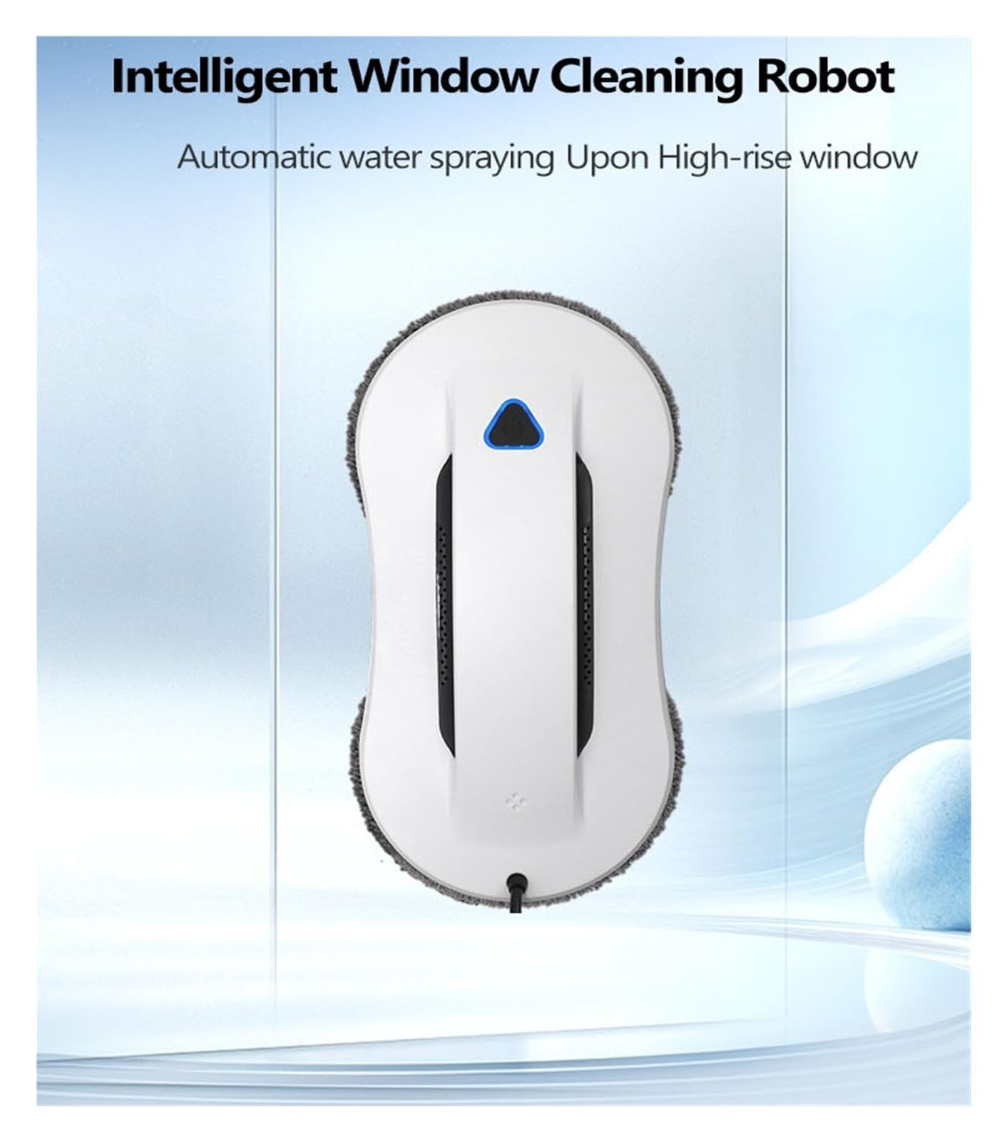 Robot limpiacristales con control remoto, pulverizador automático de agua, limpiador de cristales inteligente for el hogar y el exterior. para superficies lisas