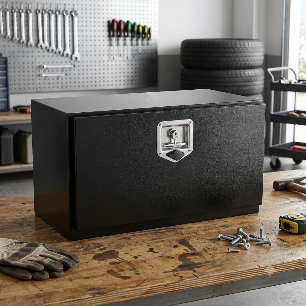 14"x12"x24" Steel Underbody Truck Tool Box with T-Lock and Keys
