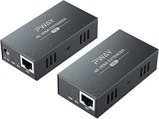 HDMI Extender Over Cat5e/6, Extend 4K @ 30Hz Audio Video Up to 100m (328ft), Support EDID - POC Function