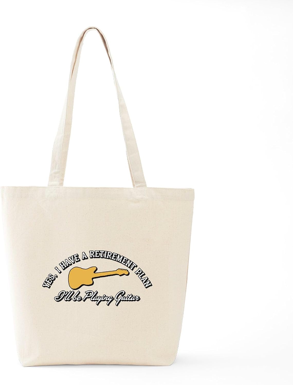 CafePress Playing Guitar Is My Retirement Plan Tote Bag Natural Canvas Tote Bag, Reusable Shopping Bag
