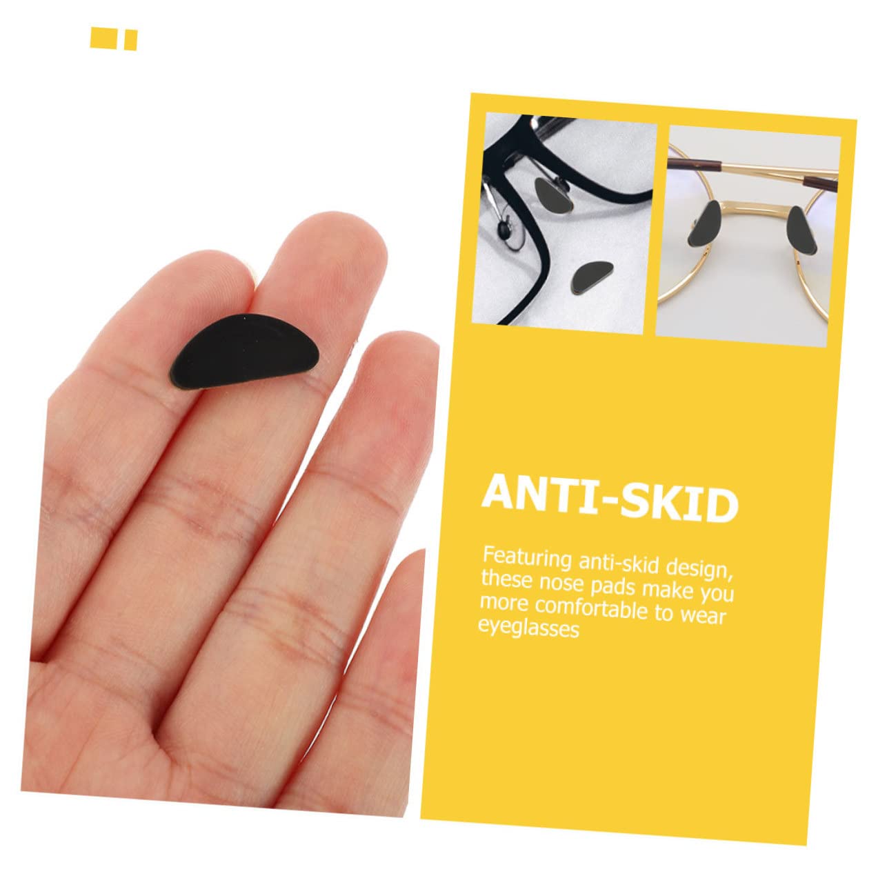 PartyKindom 90paia Cuscinetti Nasali Silicone Adesivo Per Occhiali Di Naselli Antiscivolo Accessori Sostitutivi Per Occhiali e Sole Comodi e Leggeri Facile Installazione e Rimozione