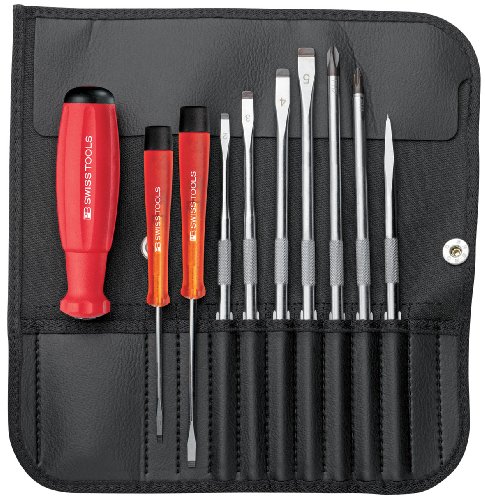 PB Swiss PB 8215 10 Piece Slotted & Phillips Roll-Up Set