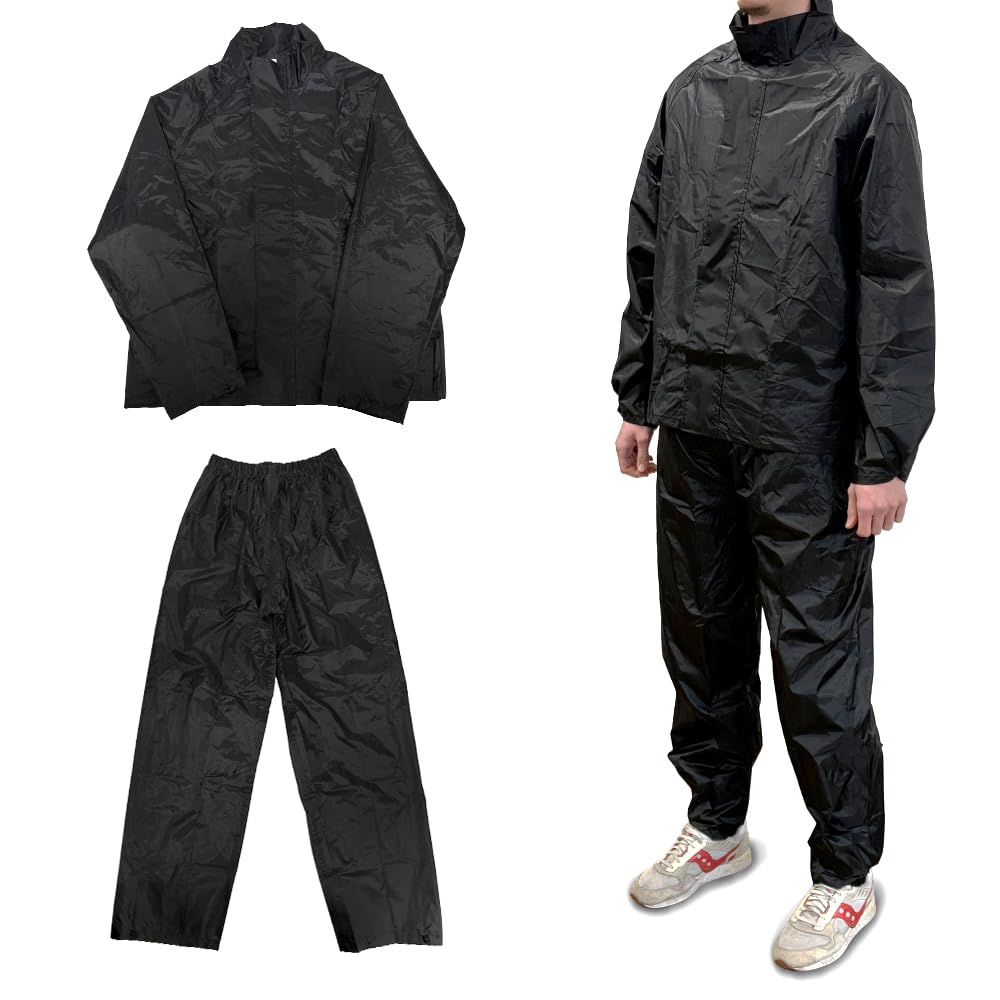 Regenanzug - Größe L - Unisex - Schwarz