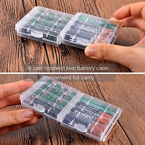 Keepow 12 Pcs Aa/Aaa Battery Storage Case Holder Box, Clear Color #TOP3