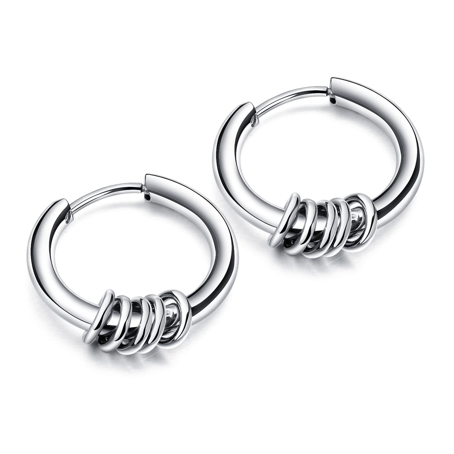 Peora Silver Plated Hoop Huggie Earrings Stylish Design Fashion Jewellery for Men & Women (PX9E62) (B0BT883CT5) Amazon Price History, Amazon Price Tracker
