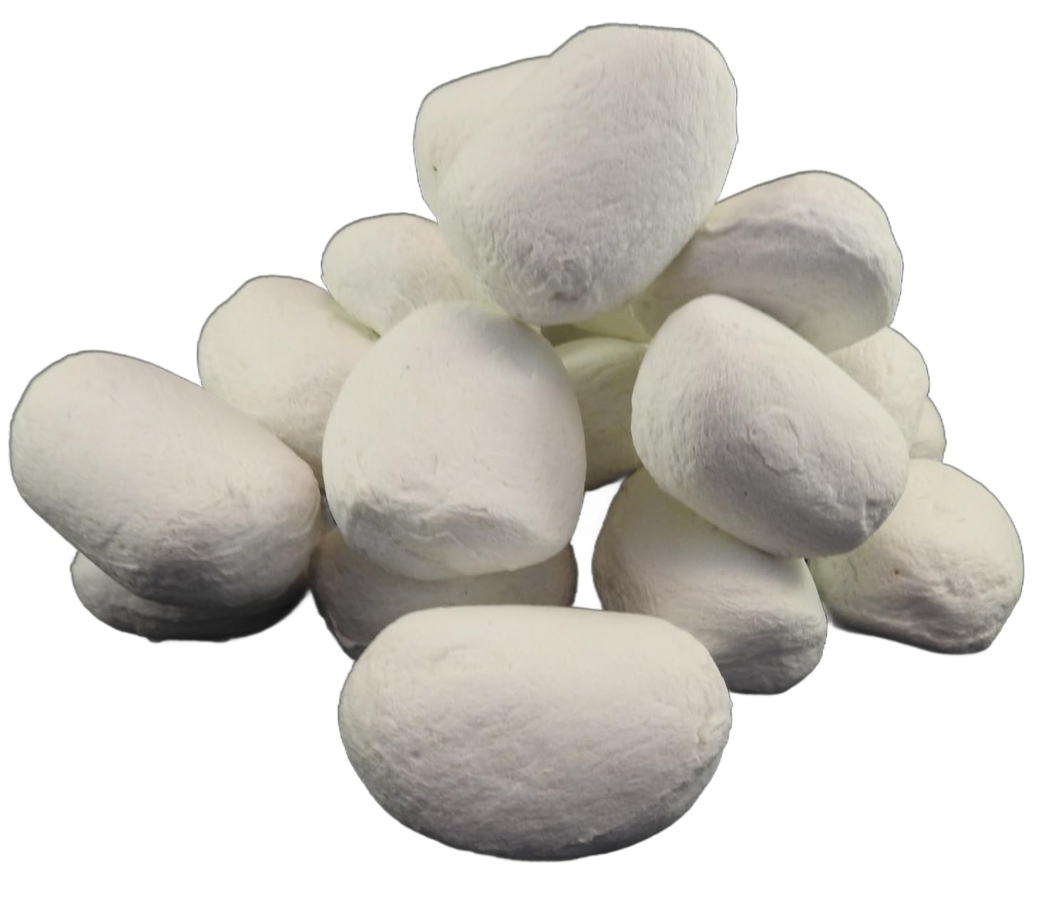 Coals 4 You - 20 Guijarros de Cerámica Blancos para Chimeneas de Bio-etanol y Gas
