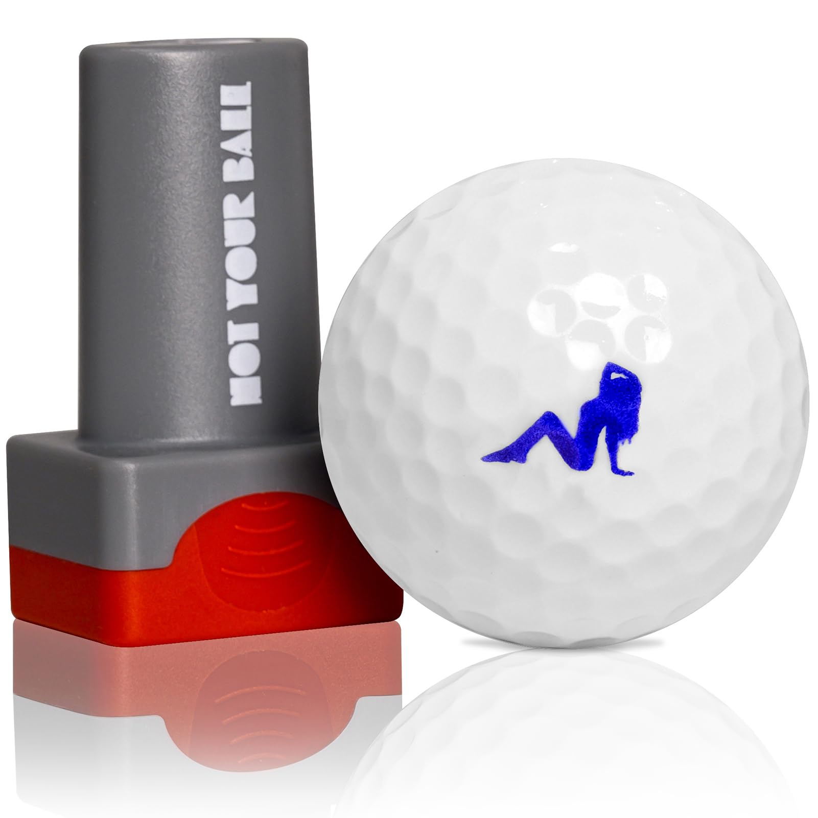 Golf Ball Stamp, Golf Ball Stamper, Reusable Self-Inking Golf Ball Stamp Marker to Identify Golf Balls, Golf Gift Golf Accessories for Men and Women Golfers (Beauty)
