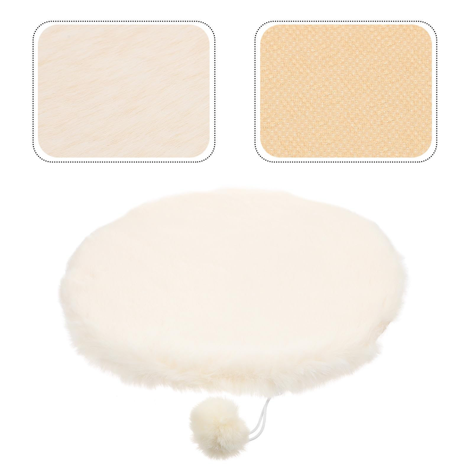 Toyvian Materassino Gatto in Peluche Bianco Funzione Antiscivolo, Cuscino Riscaldante per Dormire e Relax del Gatto, per Kit e Momenti di Gioco