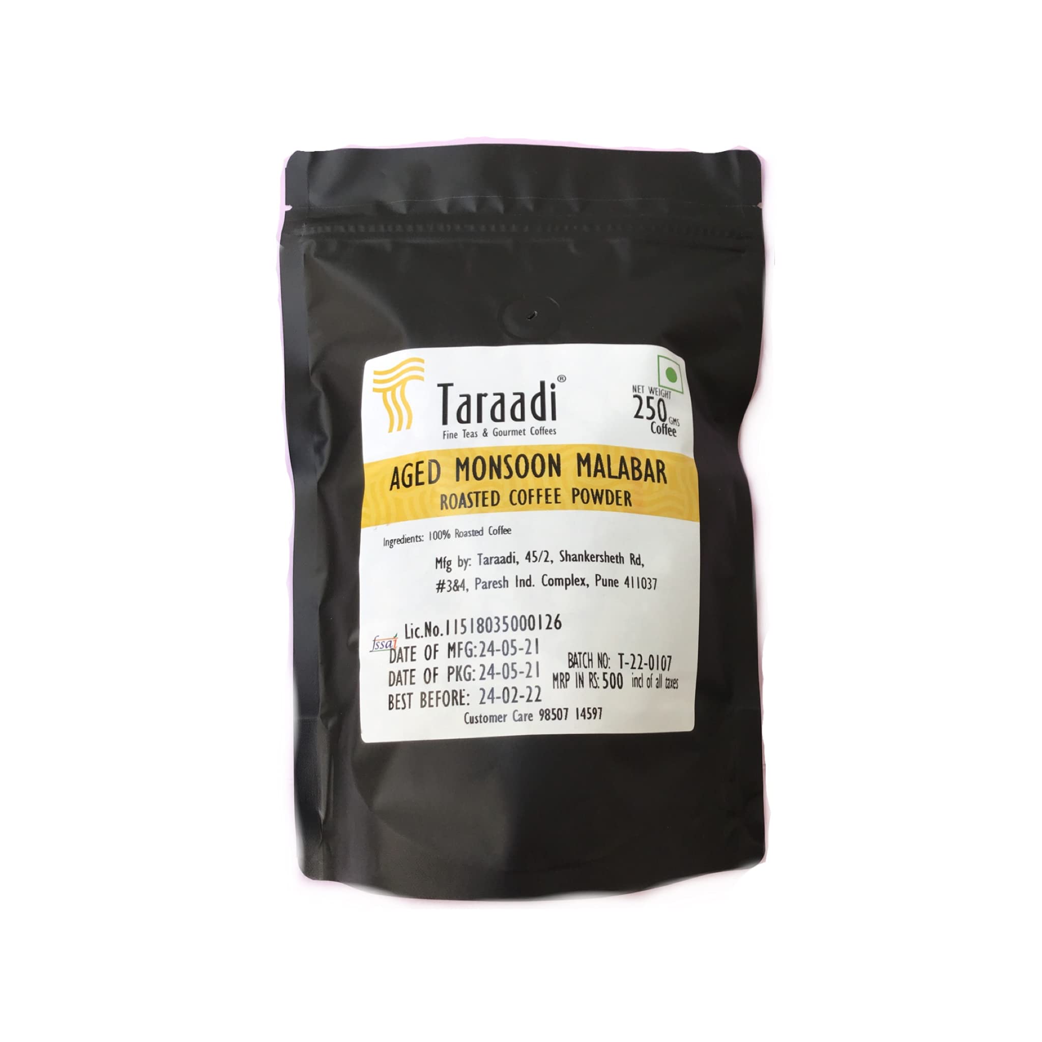 TARAADIS Aged Indian Monsoon Malabar Roasted Coffee Powder|250 G|DRIP Brew Grind|Smooth, Earthy, Low Caffeine |Intense Flavour, Easy on The Stomach|Indias Coffee Kohinoor| (B07R28Z9HM) Amazon Price History, Amazon Price Tracker