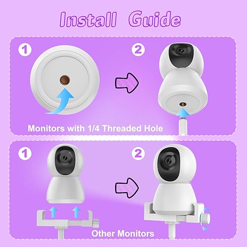 Miniatura 5 de Baby Monitor Mount - Universal Adjustable Monitor Flex Stand for Hello Baby, Nanit Pro, Infant Optics, VTech & Most Baby Monitors - Detachable Arm