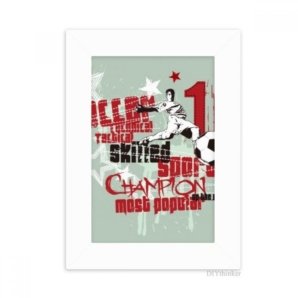 Cadre photo bureau peinture blanc graffiti football cadeau idéal