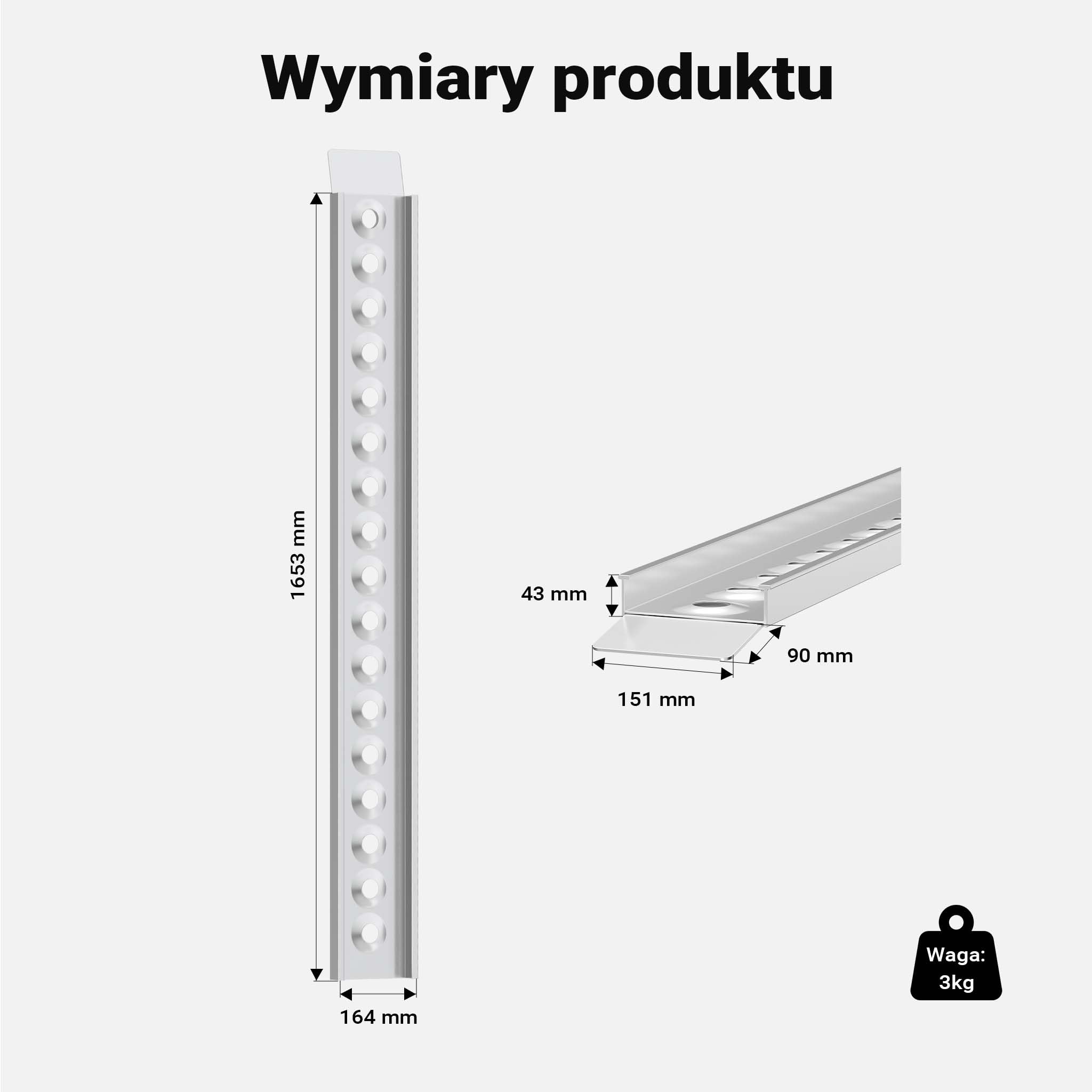 Wiltec Rampa najazdowa o długości 163 cm i udźwigu 180 kg z aluminium, lekka do przechowywania, do załadowania motocykli, profilowana powierzchnia