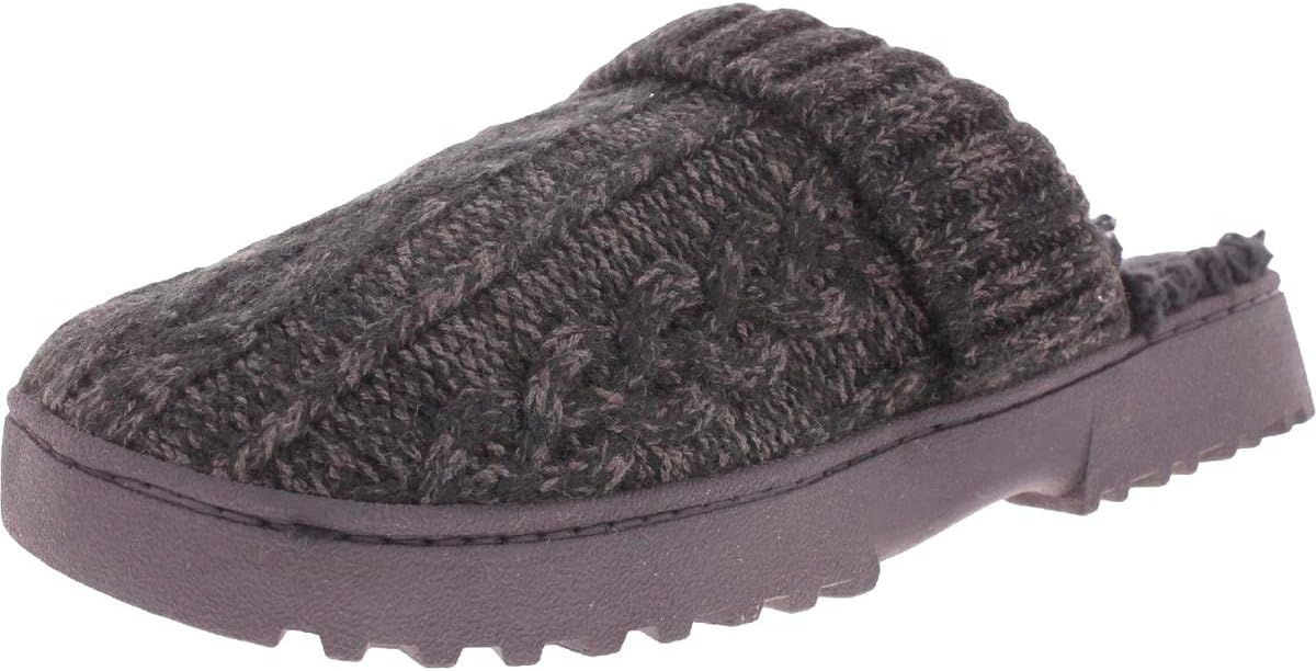 MUK LUKS Women's Minette Slipper, Black, Small