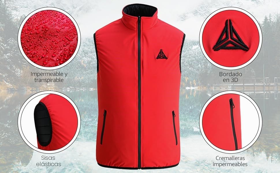 Chaleco de golf para hombre reversible y acolchado ideal para las mañanas de invierno 4