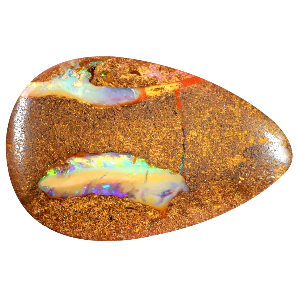 Opale boulder australienne de Koroit 3.72 carats cadeau idéal pierre précieuse multicolore