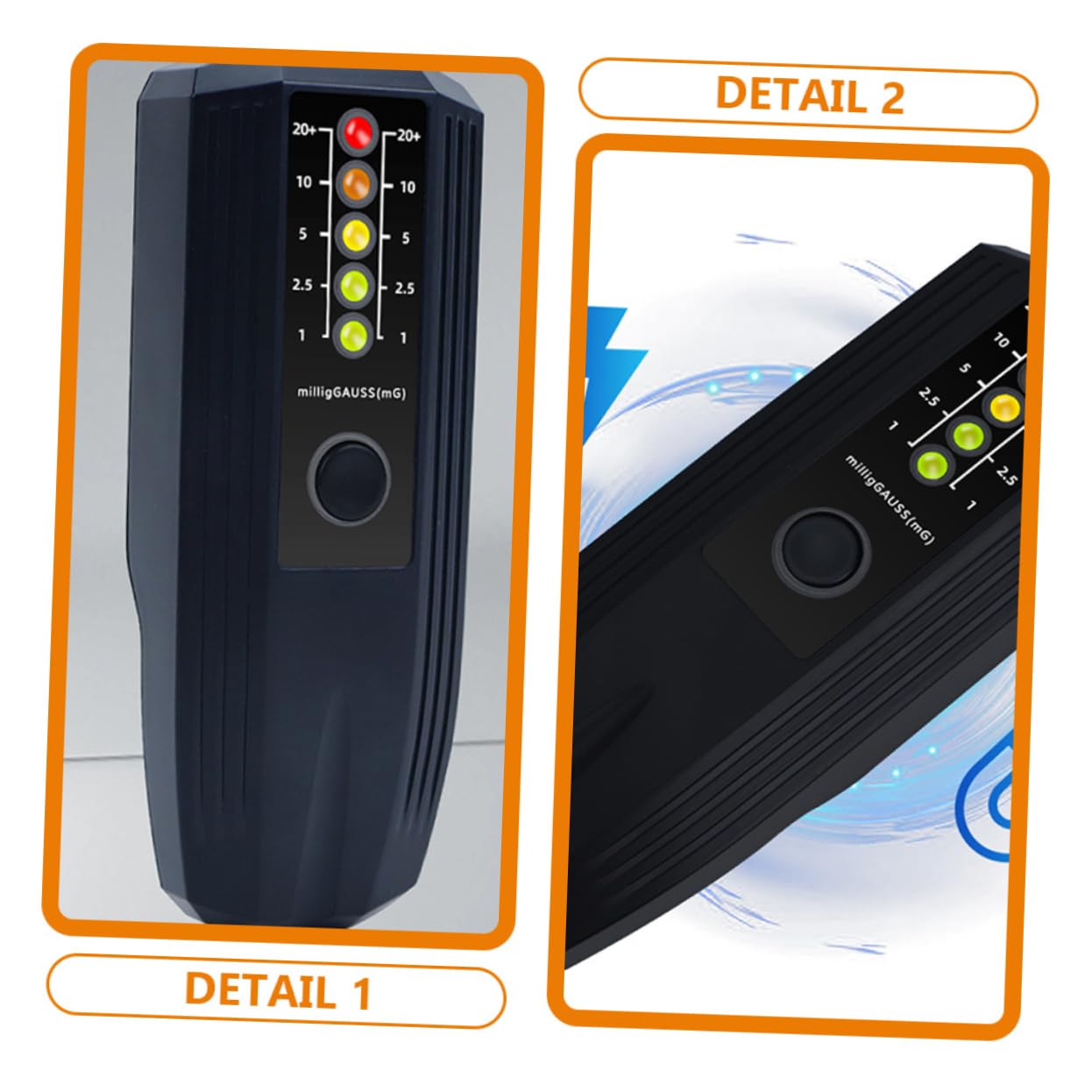 SOLUSTRE 4piezas Detector De Radiación Electromagnética Profesional Medidor De Campo Magnético Digital Portátil Para Investigación y Detección De Emf Muebles Antigüedades y