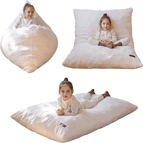 Miniatura 20 de MAXYOYO Silla Puf 3 en 1 para Niños Cama, Sofá de Suelo Infantil para Juegos, Lectura, Cojín de Suelo de Puf Convertible con Funda Lavable a Máquina