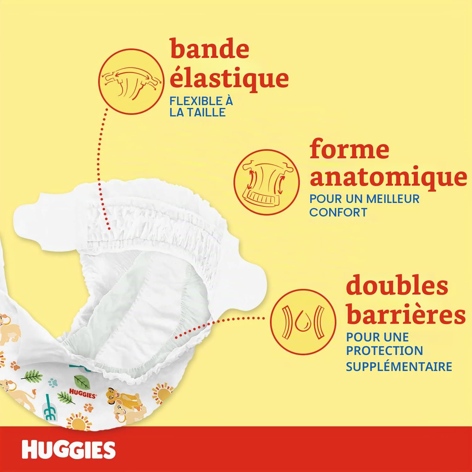 Huggies Unistar Couches Taille 4 (7-14 Kg), Lot de 128 couches (Base)