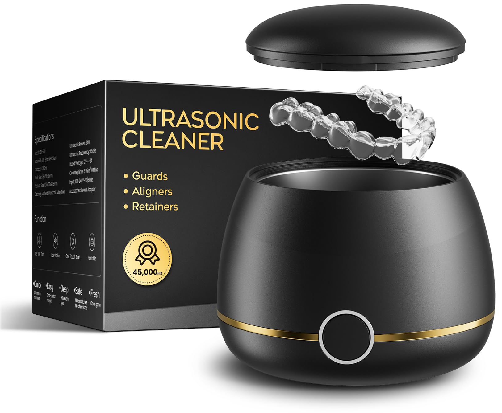 Nicwell Limpiador ultrasónico dental: limpieza matutina, funcionamiento silencioso, confianza sin manchas para mujeres casadas, tanque de 200 ml