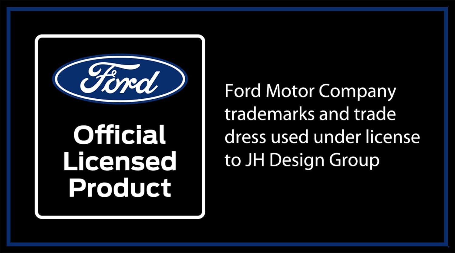 JH DESIGN GROUP Men’s Ford Classic Logo Black Pullover Hoodie Sweatshirt