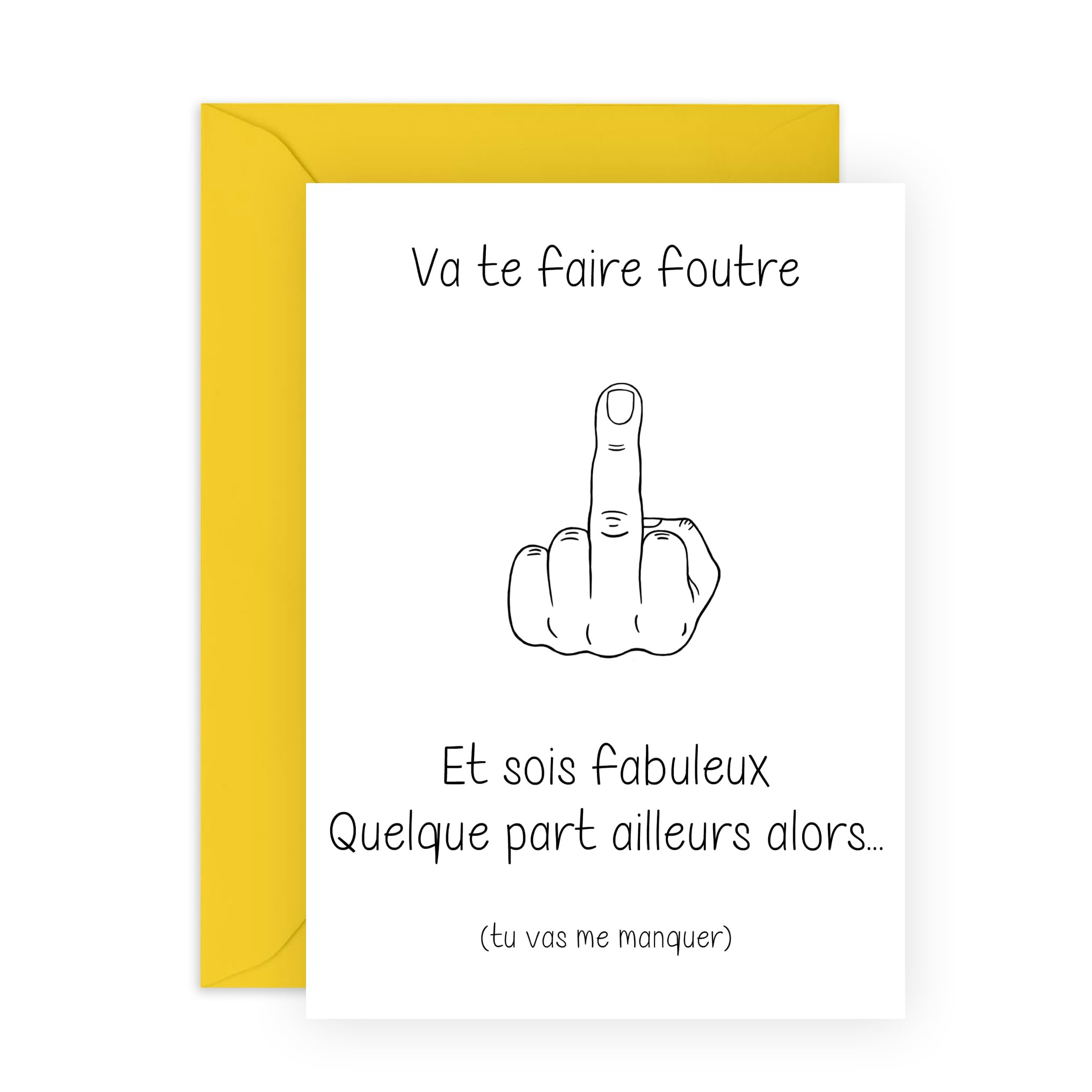 Carte De Départ Humour Géante + Porte-Clés – Cadeau D’Adieu