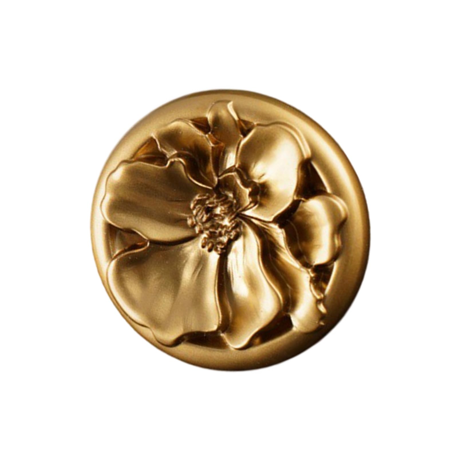 Newft A Decorative Drawer Pull Knob Gold Tone Floral Zinc Lloy Hardware For Cupboard Cabinet Front Nd Home Ppeal Ornate Cupboard Pull European Dresser Knob Vintage Furniture Handle Floral Cabinet