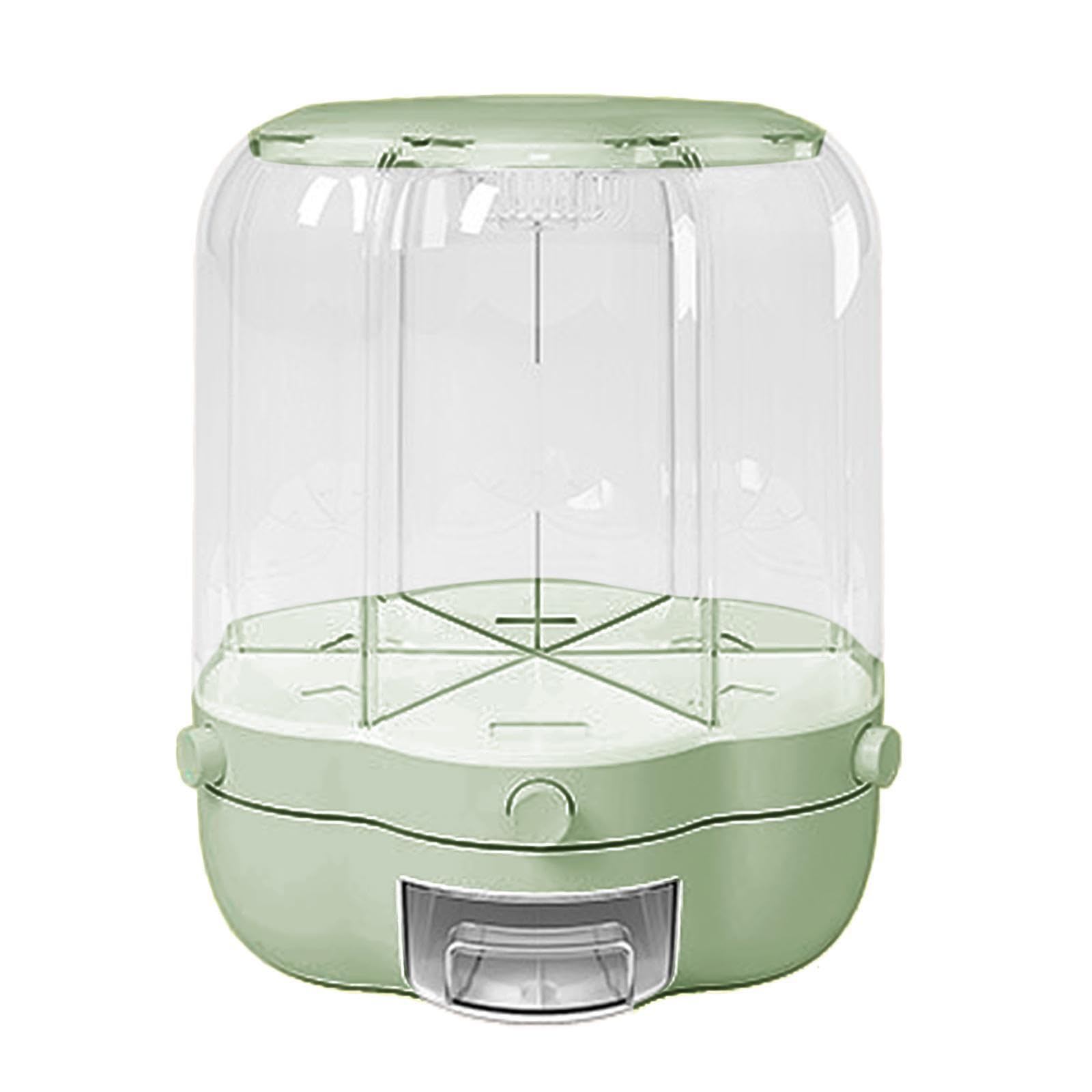 Zambuph Stylish Cereal Dispenser Food Container for Airtight Tea and Flour Storage, Green 12.5kg-6 Grid, XL