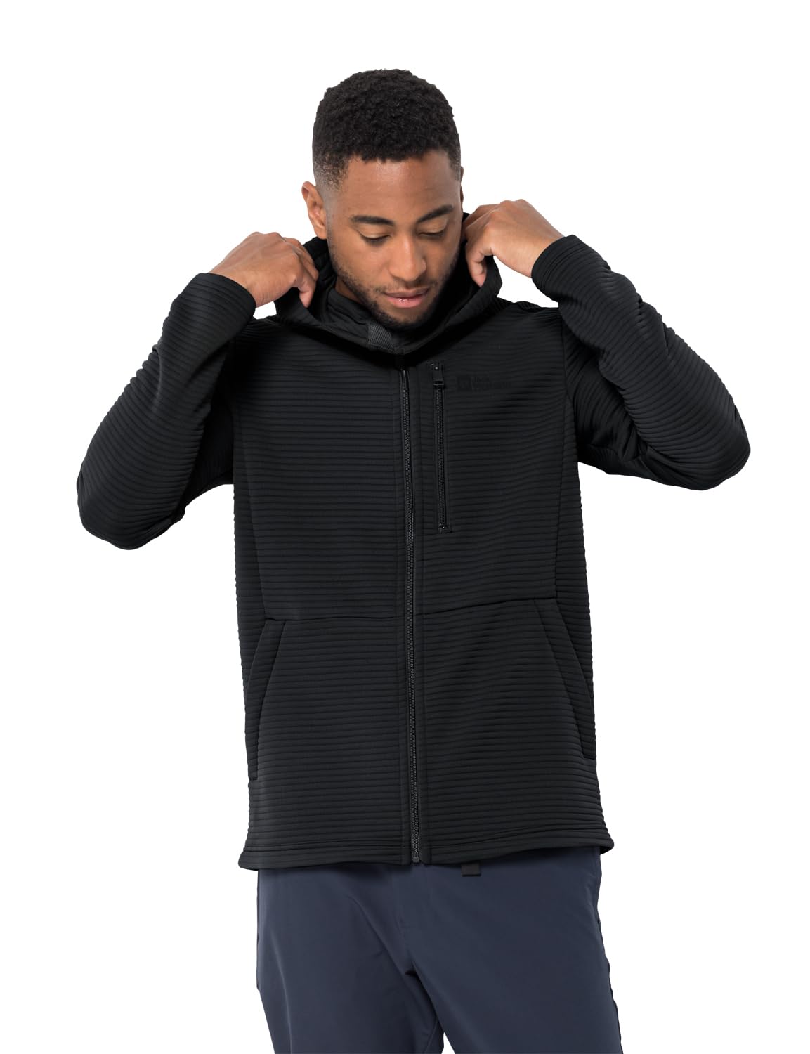 Chaqueta de forro polar Jack Wolfskin Modesto elástica y transpirable con capucha 8