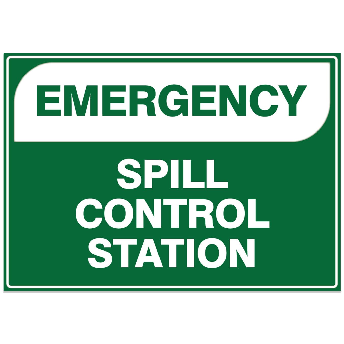 Emergency Spill Control Station Safety Sign Metal Tin Sign 8 x 12 inch for Industrial & Commercial