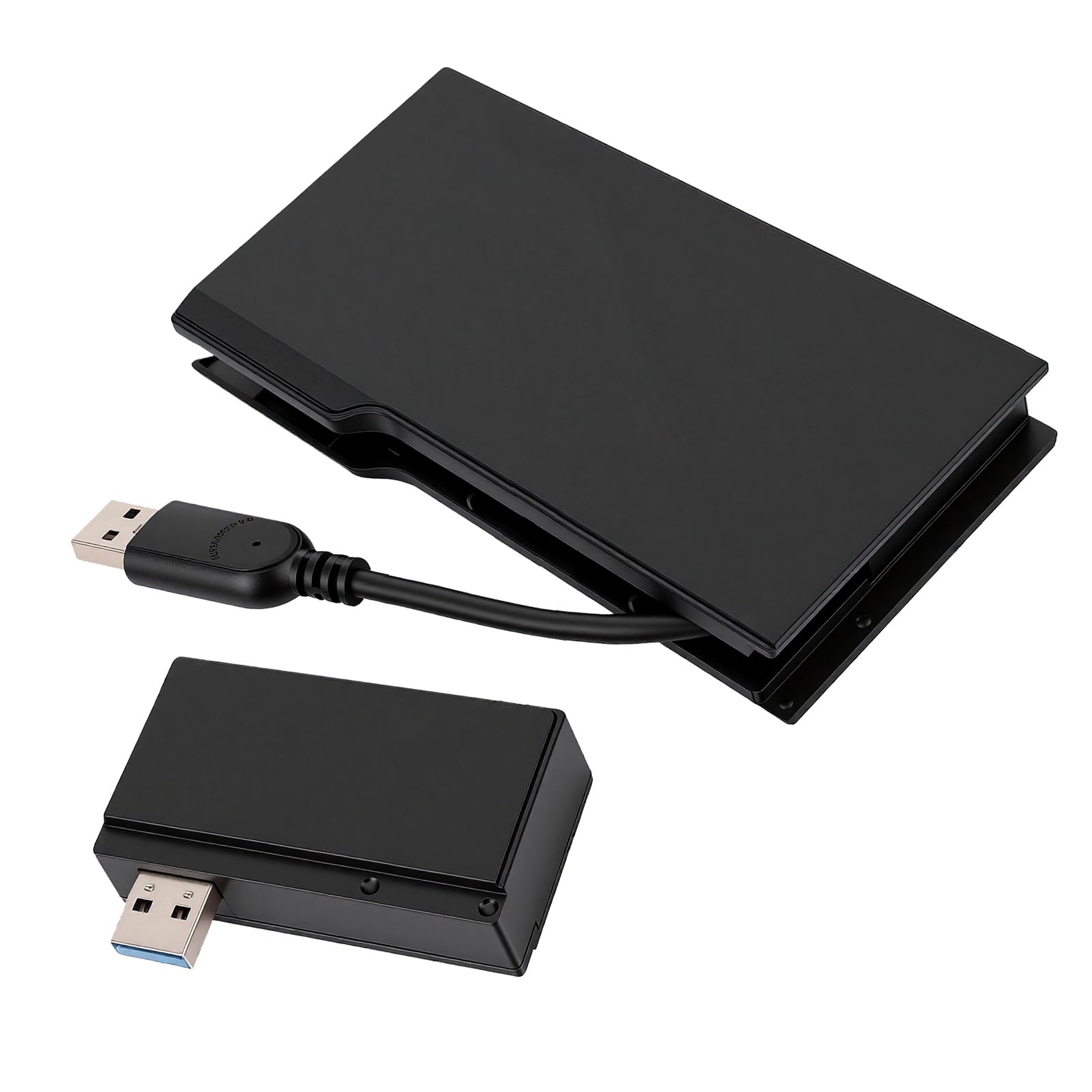 Ausla Docking Station USB 3.0, Splitter Hub ABS da USB a 4K con Lettore di Schede VGA Gigabit Ethernet 5 Gbps per Laptop Desktop Doppio Display