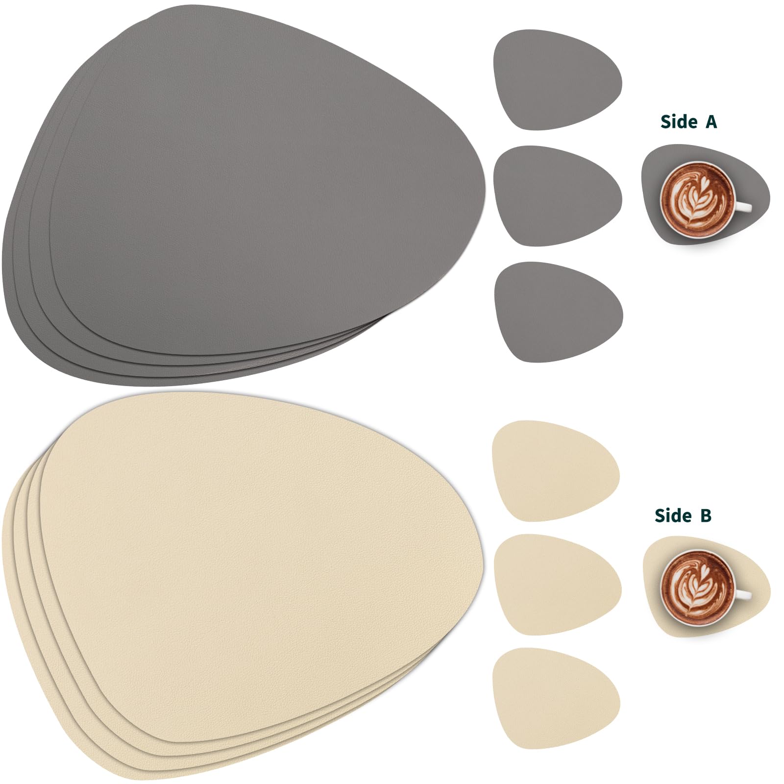 Myir JUN Leather Table Mats and Coasters - Image 2