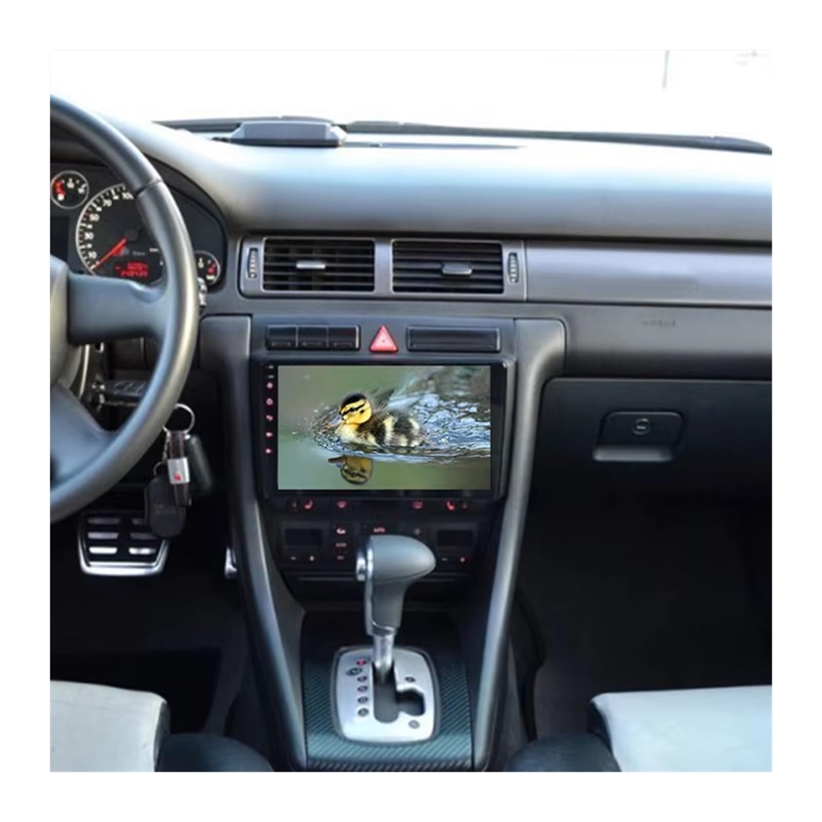 Radio Estéreo ABS 9 Pulgadas 2DIN para A6 para C5 2002-2006 Marco Montaje Panel Reproductor DVD Vídeo Marco Radio Coche Radio