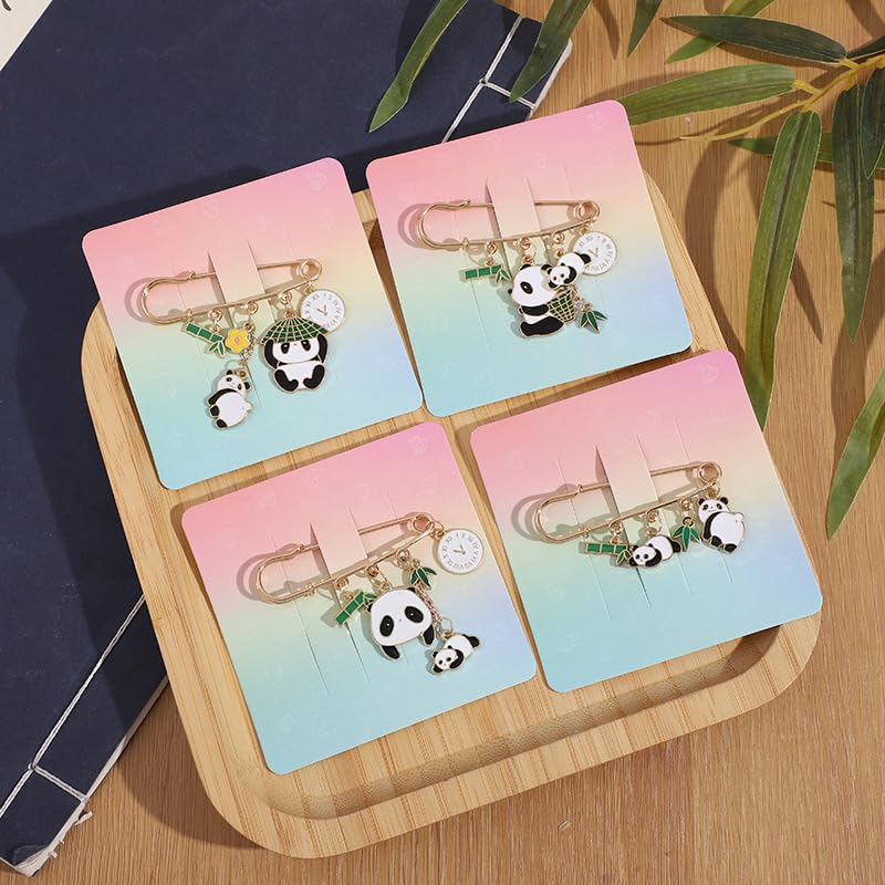 Image of Panda Cute Oil Dripping Panda Brooch Outdoors Lapel Pins Badge Brooch Pins (Bro000001)