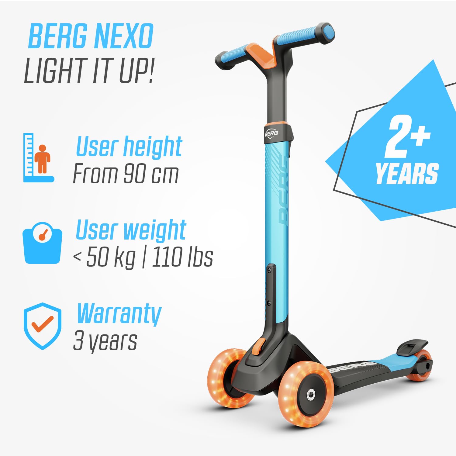BERG Nexo - Monopattino pieghevole per bambini