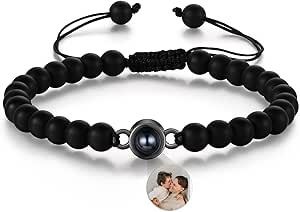 Pulsera Con Foto Personalizada Dentro | Regalo Para Parejas, Amigos, Familia - Ajustable 14-26 Cm, Cobre - Sube Tu Foto