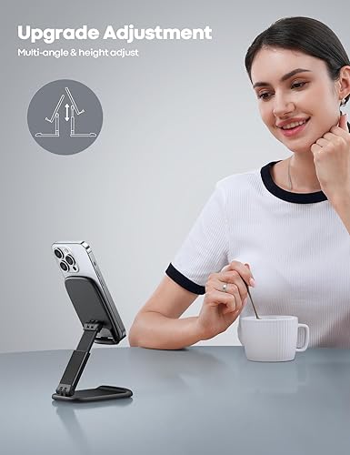 Miniatura 2 de Lamicall Soporte de teléfono celular para escritorio - Altura ajustable Soporte plegable para teléfono móvil, soporte portátil para iPhone 17, 16,