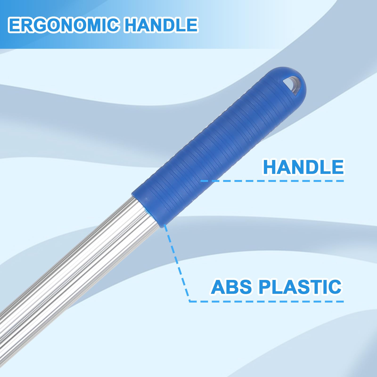 Barre télescopique en aluminium pour piscine 1,1 m 3 pièces argenté