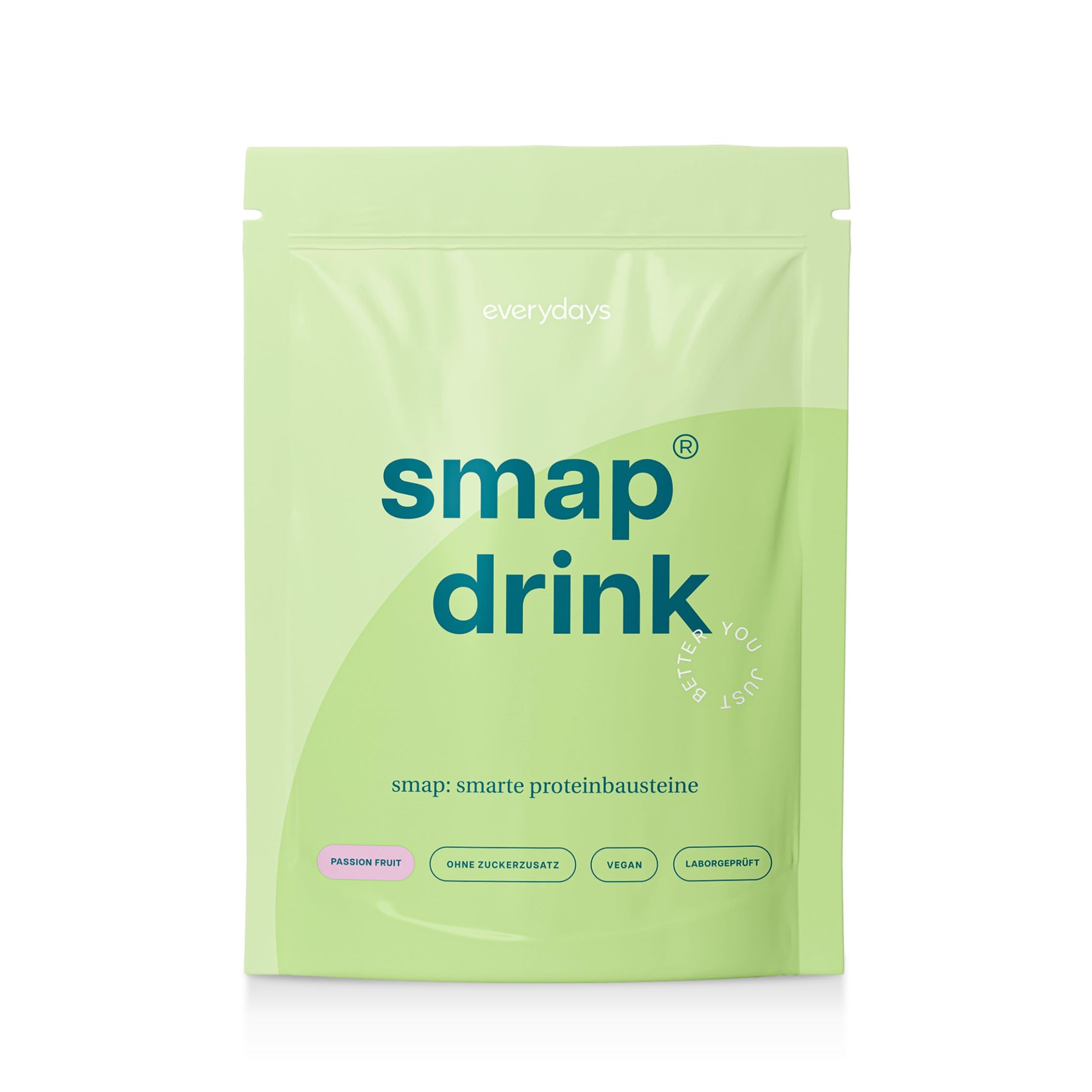 everydays – smap® drink Passion Fruit – 100% reine Aminosäuren - hochwertige Proteinbausteine für Zellen, Muskeln & Regeneration – vegan, zuckerfrei - Passionsfrucht (300g)