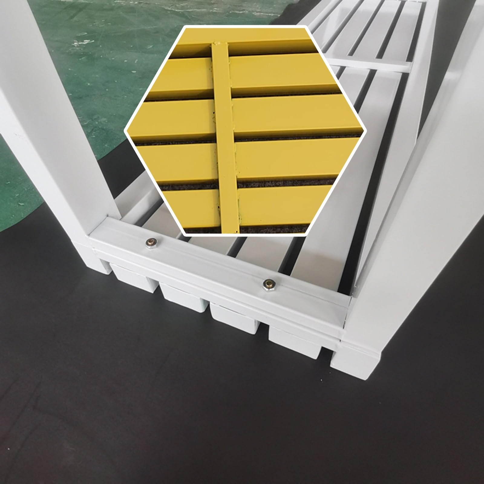 Panca da Esterno per 2-3 Adulti, 11 Colori, Panchina da Esterno in Ferro per Giardino, Patio, Portico, Ingresso,panchina da Giardino, capacità di 400 kg(Orange,150cm/59in)