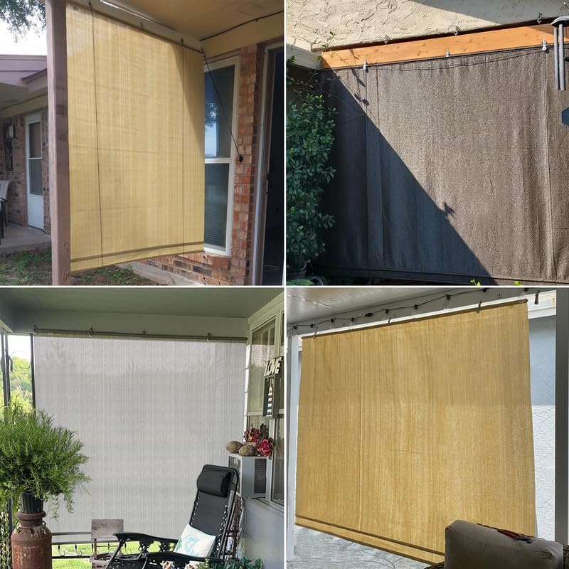 Miniatura 5 de Coarbor - Persianas enrollables para exteriores para el porche, patio, persiana de exterior, persiana enrollable, Marrón