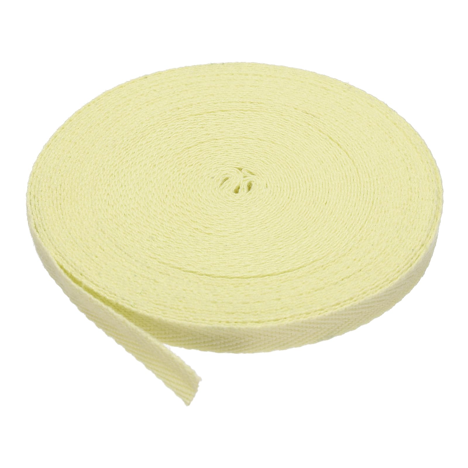 DMiotech 1/4"(0.6cm) 10 Yards Cotton Twill Tape Cotton Ribbons Bias Binding Tape Herringbone Tape Ribbons Light Yellow for DIY Crafts Clothes