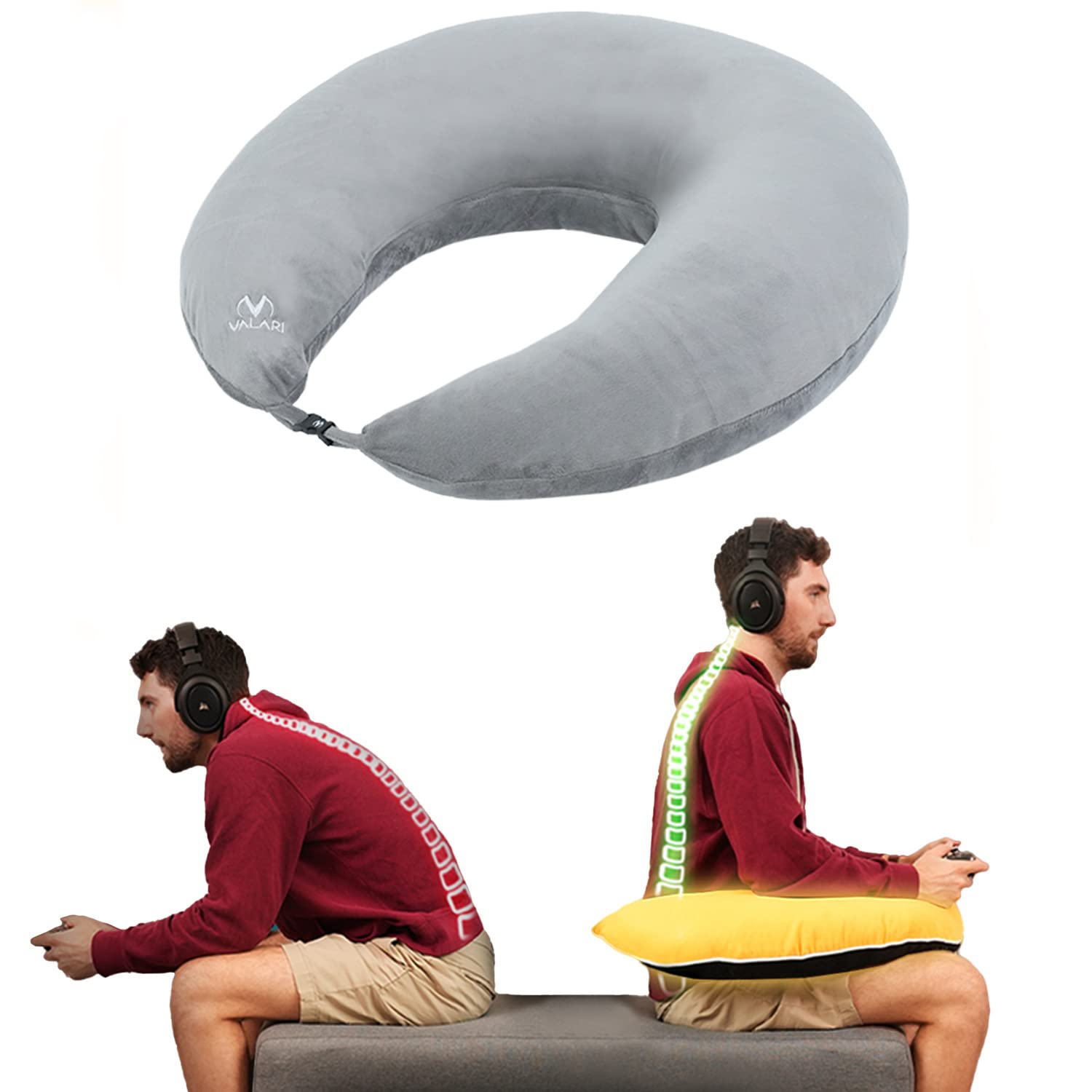 Valari The Gaming Pillow - Taking The Pain Out of The Game (Grey Cover, Rare Edition)