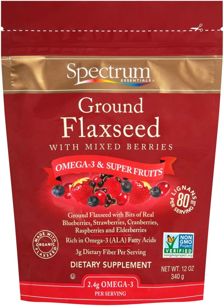 SpectrumEssentials Ground Flaxseed with Mixed Berries, 12 oz