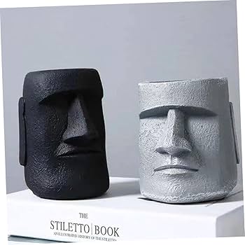 Amazon.co.jp: TOPPERFUN イースター島の彫像植木鉢 モアイ