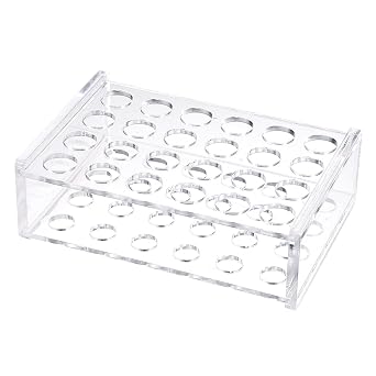 YOKIVE Tube Rack, Acrylic Test Tube Rack Holder | Great for 1.5ml and 2ml Lab Test TubeClear, 24-Sockets