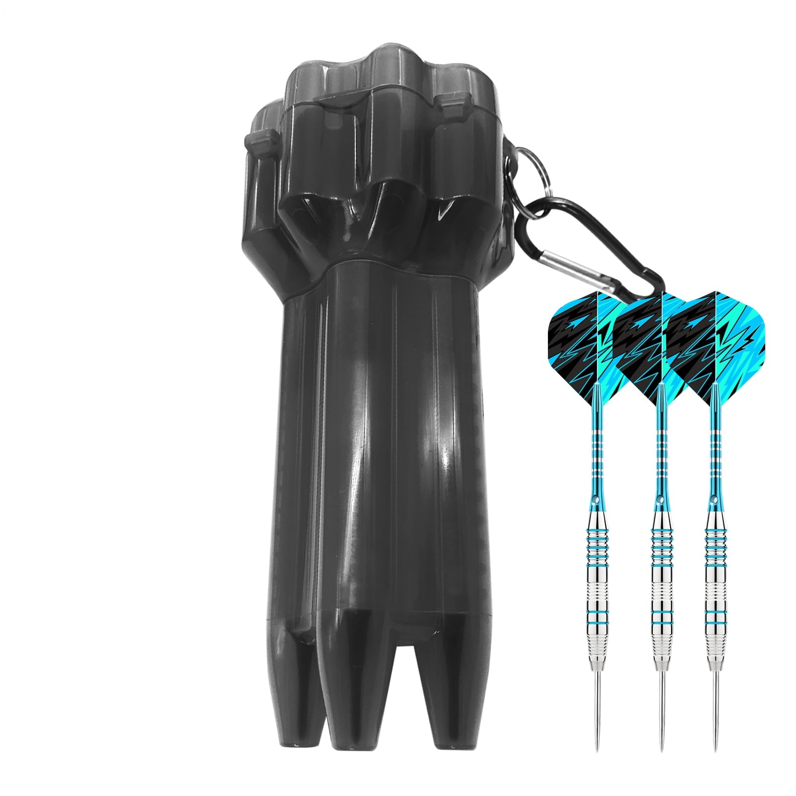 ソフトチップダーツケース,シャフトフライト収納ホルダー | 携帯用拡張可能ハード3本ダーツケース レストラン 練習 屋外 競技 ゲームルーム用