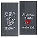 Kay Dee Designs Cat Lover Embroidered Towel Set - One Each You Had Me at Meow & Cat Love