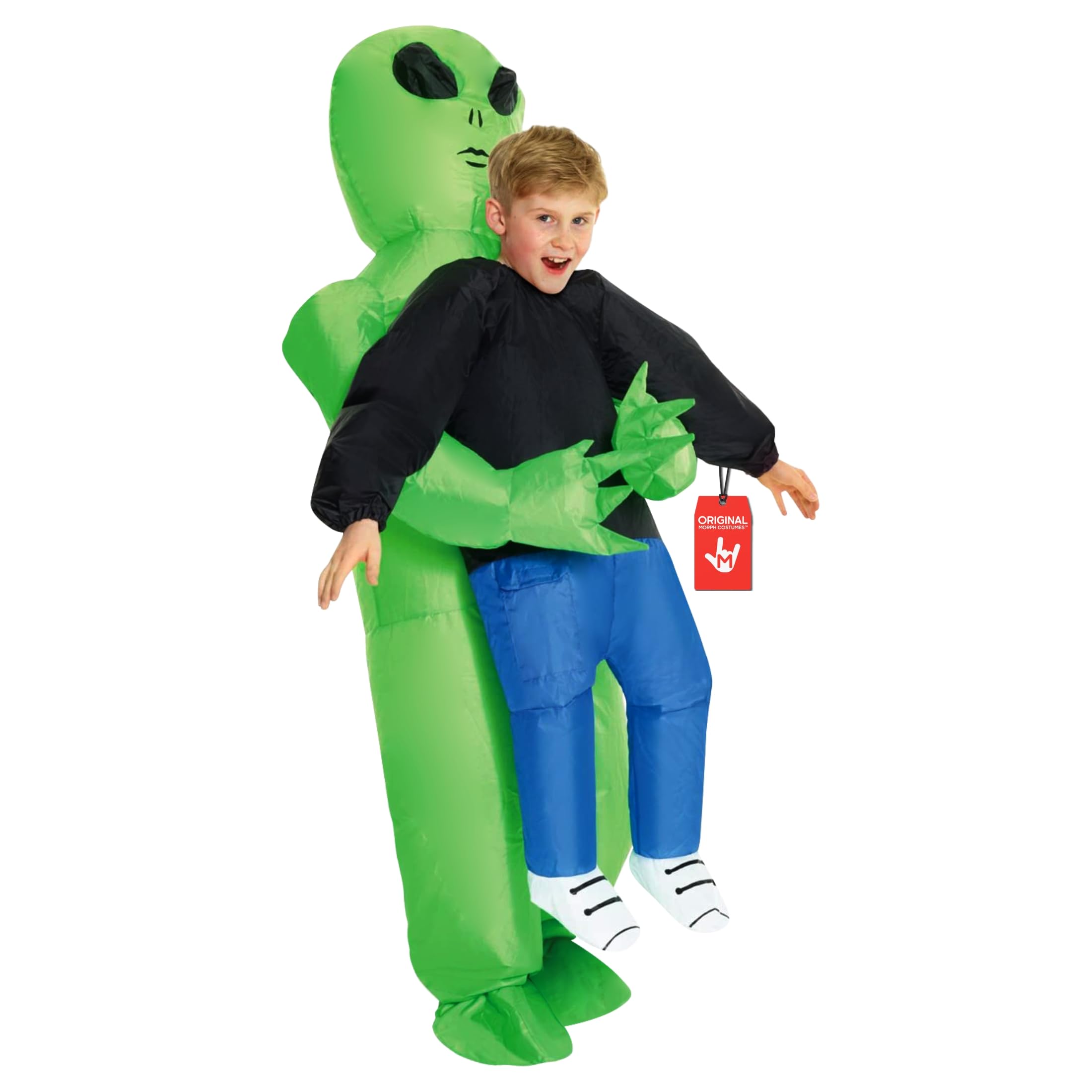 Kids Inflatable Alien Costume, Blow Up Alien Outfit for Children, Halloween Costumes for Kids, Boys Halloween Costume